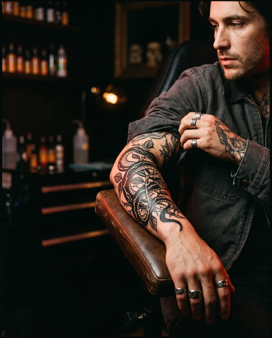 Tatouage : serpent